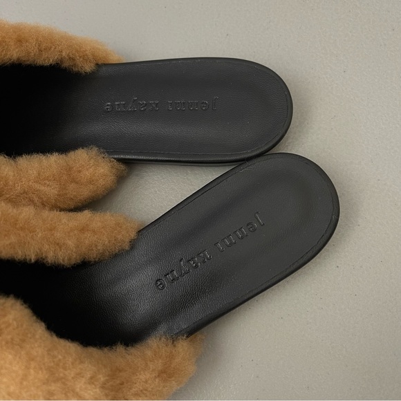 Jenni Kayne Shearling Pointed Toe Flat Mule in Natural EU40 US10 NWOB - Picture 3 of 11